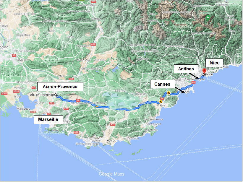 travel from nice to aix en provence